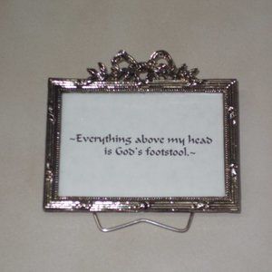 NWOT, Silver framed quote, great gift!